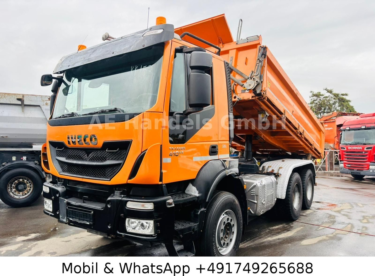 Iveco Trakker 410 E6 BB 6x4 Meiller-Kipper *10m³/AHK - Billenőplatós teherautó: 1 kép. Iveco Trakker 410 E6 BB 6x4 Meiller-Kipper *10m³/AHK - Billenőplatós teherautó: 1 kép.