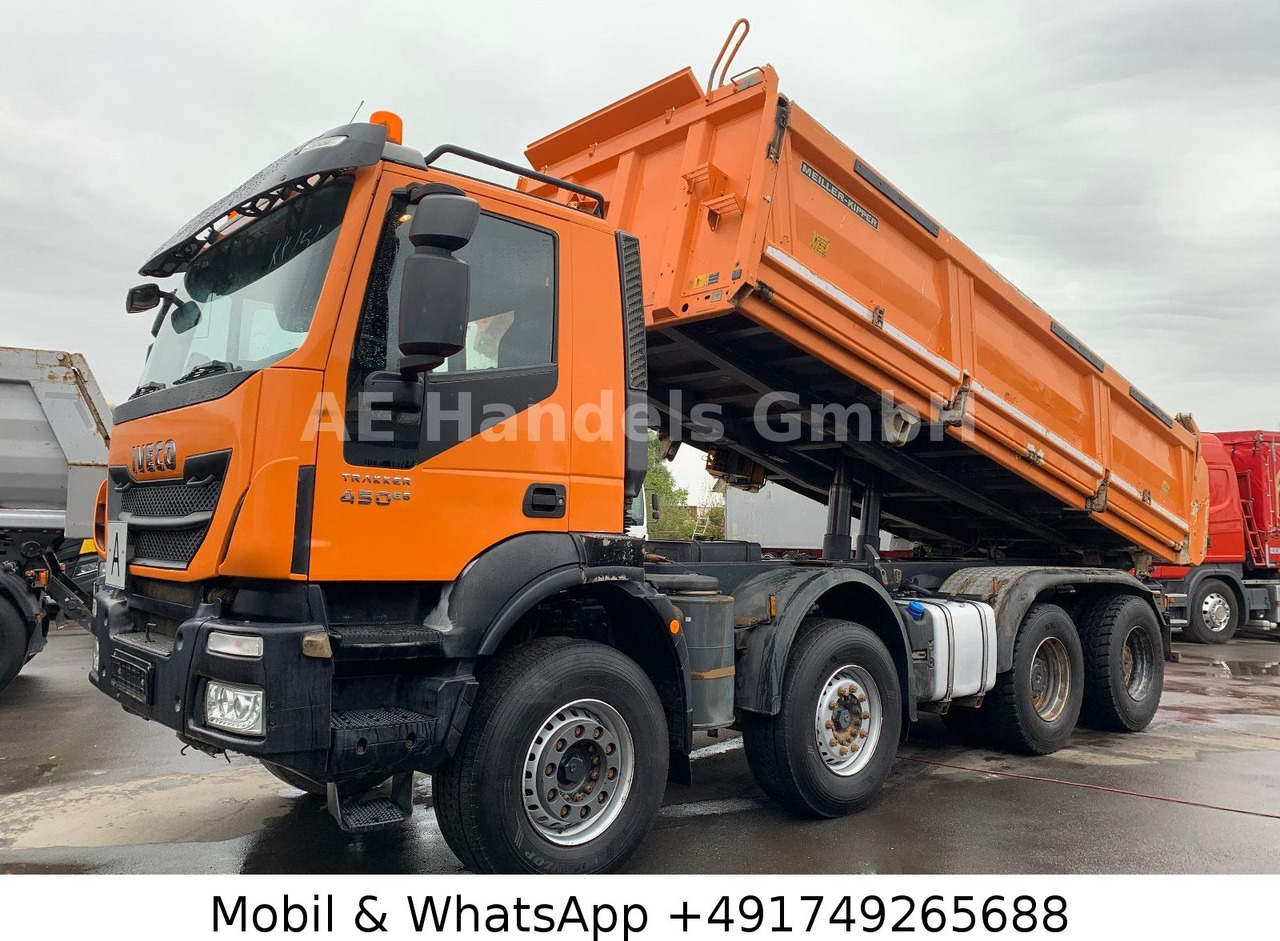 Iveco Trakker 450 E6 BB 8x4 Meiler *13m³/Bordmatik/AP - Billenőplatós teherautó: 3 kép. Iveco Trakker 450 E6 BB 8x4 Meiler *13m³/Bordmatik/AP - Billenőplatós teherautó: 3 kép.
