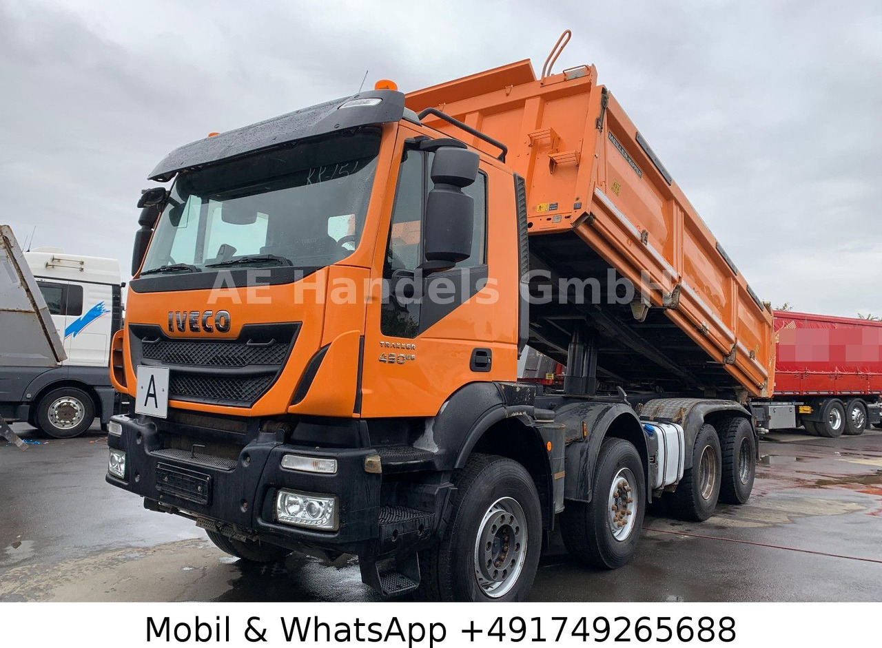 Iveco Trakker 450 E6 BB 8x4 Meiller *13m³/Bordmatik/AP - Billenőplatós teherautó: 2 kép. Iveco Trakker 450 E6 BB 8x4 Meiller *13m³/Bordmatik/AP - Billenőplatós teherautó: 2 kép.