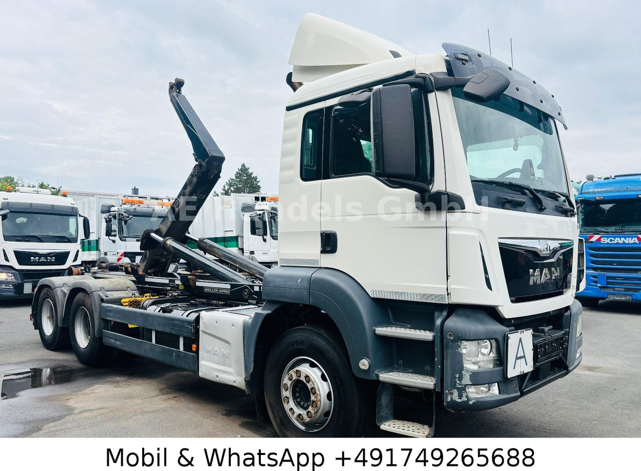 MAN TGS 26.440 BL 6x4 *Retarder/MEILLER-RK-20.65 - Horgos rakodó teherautó, Darus autó: 1 kép. MAN TGS 26.440 BL 6x4 *Retarder/MEILLER-RK-20.65 - Horgos rakodó teherautó, Darus autó: 1 kép.