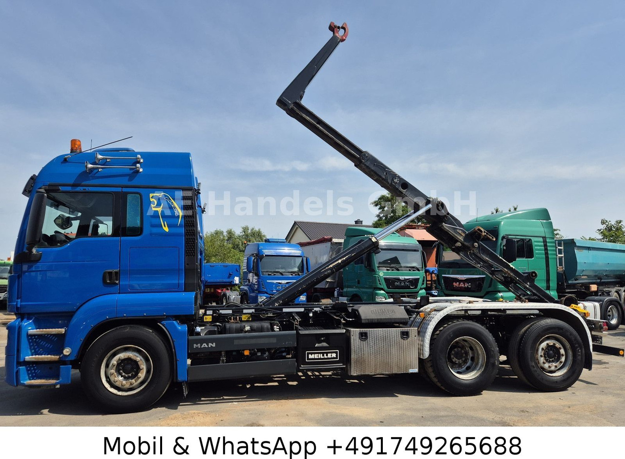 MAN TGS 26.480 XLX LL 6x2 *Intarder/MEILLER-RK-20.65 - Horgos rakodó teherautó, Darus autó: 5 kép. MAN TGS 26.480 XLX LL 6x2 *Intarder/MEILLER-RK-20.65 - Horgos rakodó teherautó, Darus autó: 5 kép.