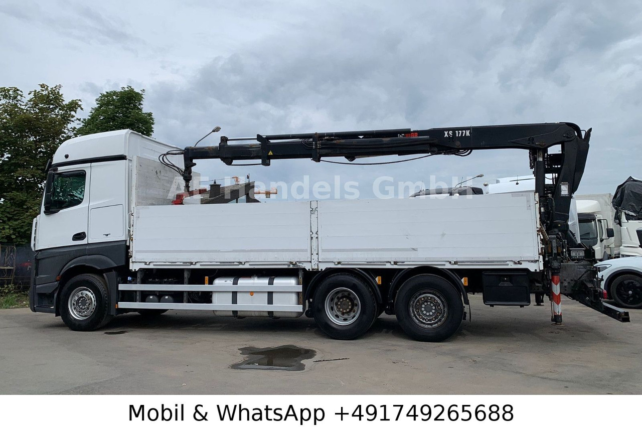 Mercedes-Benz Actros IV 2645 L LL 6x2 *Retarder/Hiab-177K-Pro - Platós teherautó, Darus autó: 2 kép. Mercedes-Benz Actros IV 2645 L LL 6x2 *Retarder/Hiab-177K-Pro - Platós teherautó, Darus autó: 2 kép.