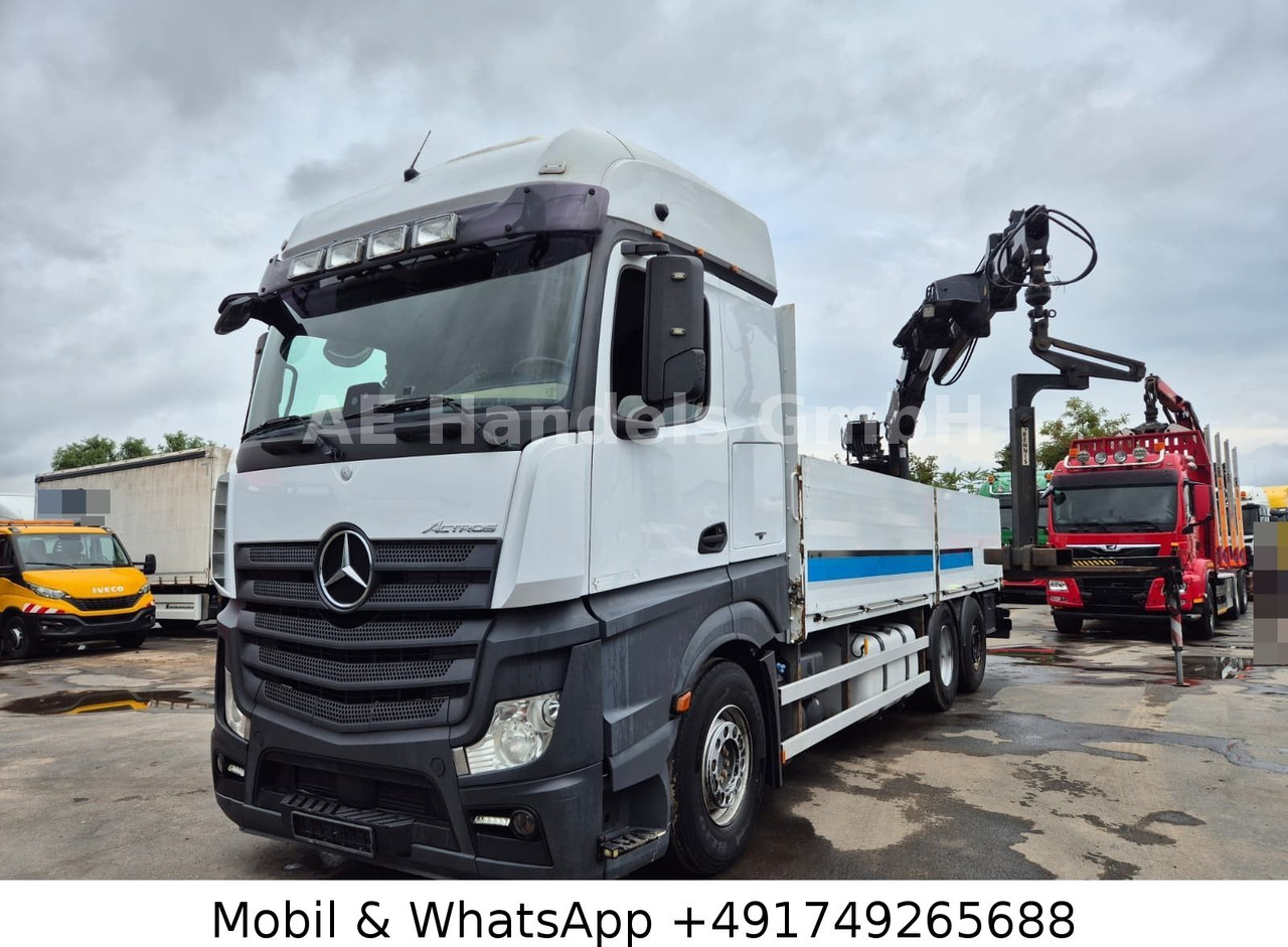 Mercedes-Benz Actros IV 2645 L LL 6x2 *Retarder/Hiab-177K-Pro - Platós teherautó, Darus autó: 1 kép. Mercedes-Benz Actros IV 2645 L LL 6x2 *Retarder/Hiab-177K-Pro - Platós teherautó, Darus autó: 1 kép.
