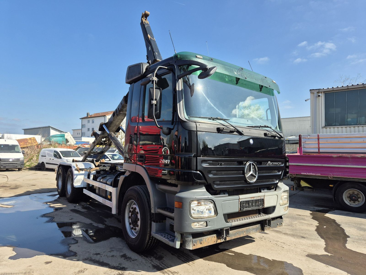 Mercedes-Benz Actros MP2 2641 M BL 6x4*MEILLER-RK-20.67/Analog - Horgos rakodó teherautó: 1 kép. Mercedes-Benz Actros MP2 2641 M BL 6x4*MEILLER-RK-20.67/Analog - Horgos rakodó teherautó: 1 kép.