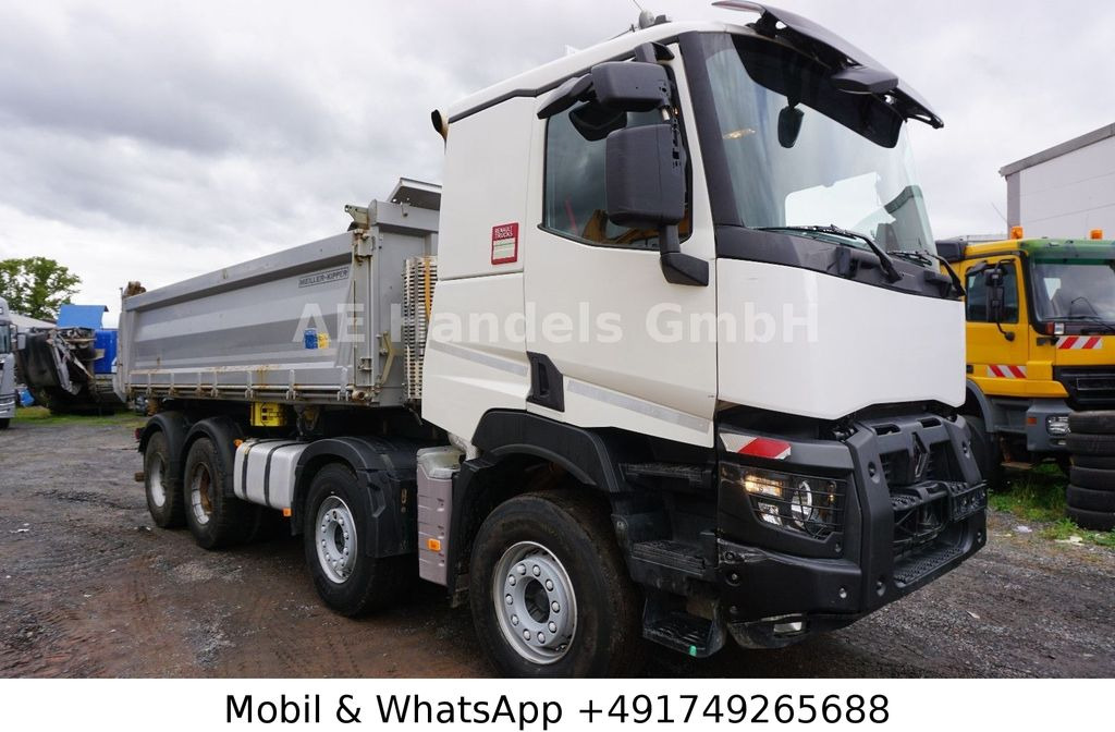 Renault C520 BB 8x4 *MEILLER-13m³ / Bordmatik / AHK - Billenőplatós teherautó: 4 kép. Renault C520 BB 8x4 *MEILLER-13m³ / Bordmatik / AHK - Billenőplatós teherautó: 4 kép.