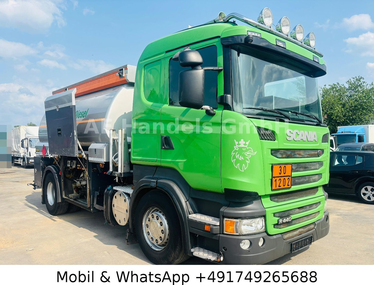 Scania R440 Rohr *Retarder/Oben-Unten/2-Kammern/14m³ - Tartályos teherautó: 1 kép. Scania R440 Rohr *Retarder/Oben-Unten/2-Kammern/14m³ - Tartályos teherautó: 1 kép.