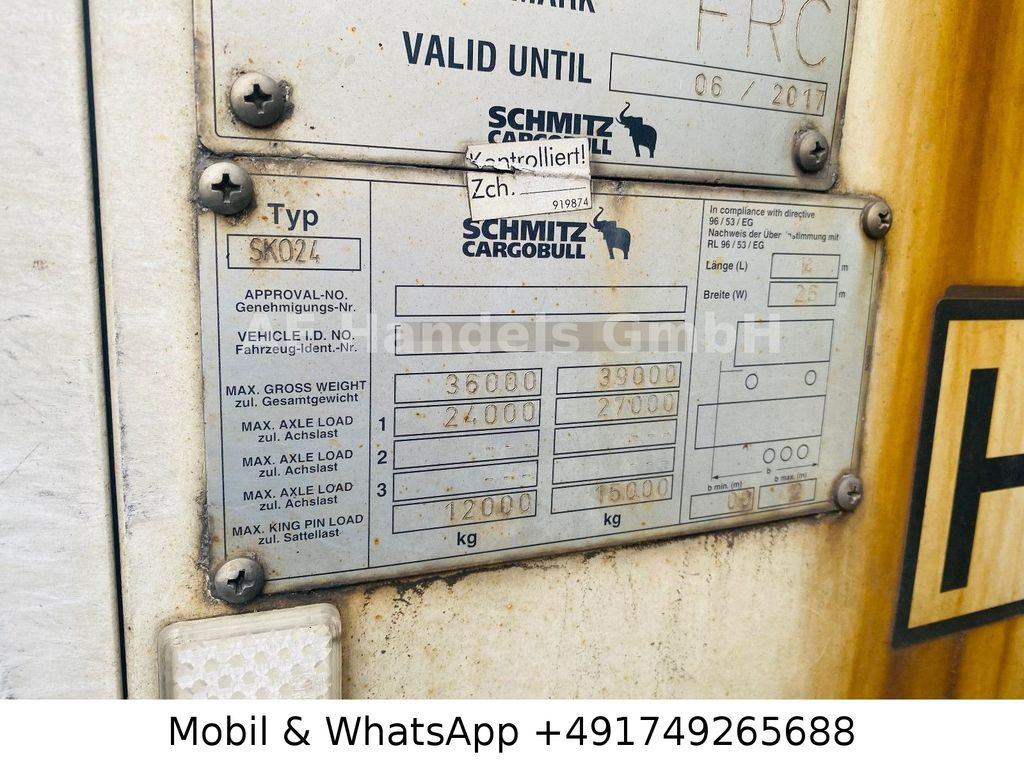 Félpótkocsi hűtős Schmitz Cargobull SKO 24/13.4 FP60 Cool *ThermoKing-SLX400/+-30°: 20 kép.