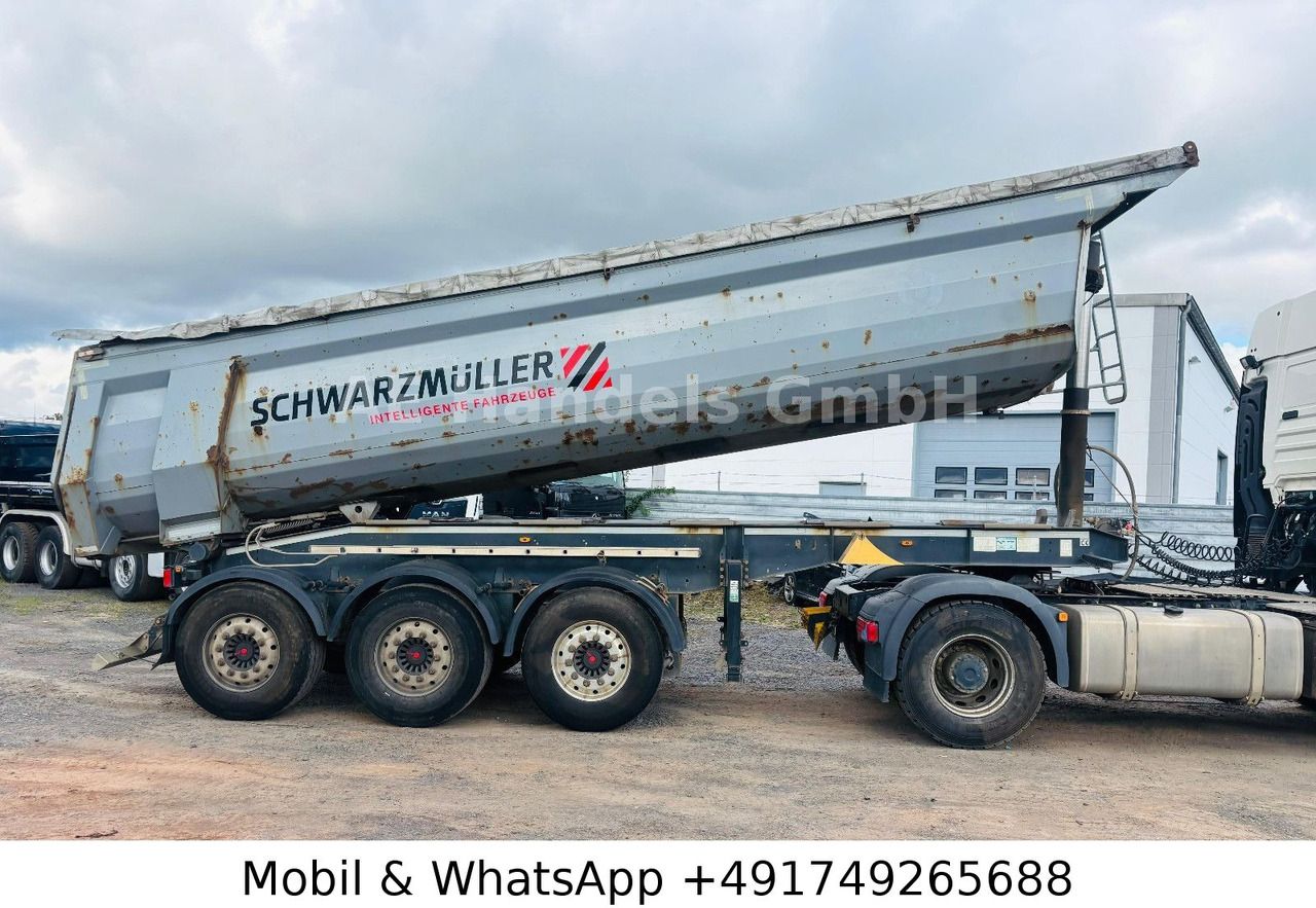 Schwarzmüller SK Stahl *24m³/Hardox/Alcoa/E-Verdeck - Félpótkocsi billenőplatós: 3 kép. Schwarzmüller SK Stahl *24m³/Hardox/Alcoa/E-Verdeck - Félpótkocsi billenőplatós: 3 kép.