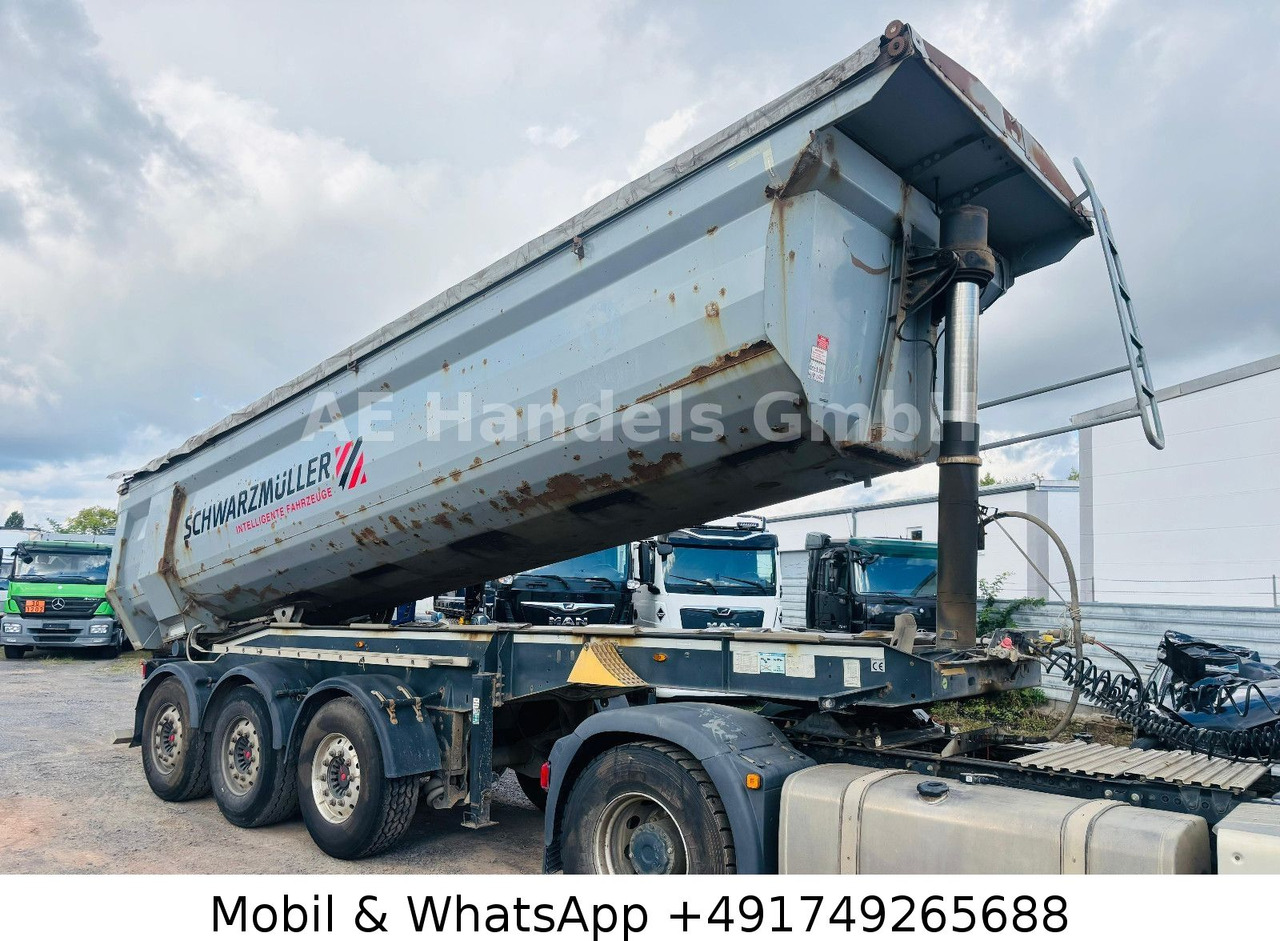 Schwarzmüller SK Stahl *24m³/Hardox/Alcoa/E-Verdeck - Félpótkocsi billenőplatós: 1 kép. Schwarzmüller SK Stahl *24m³/Hardox/Alcoa/E-Verdeck - Félpótkocsi billenőplatós: 1 kép.