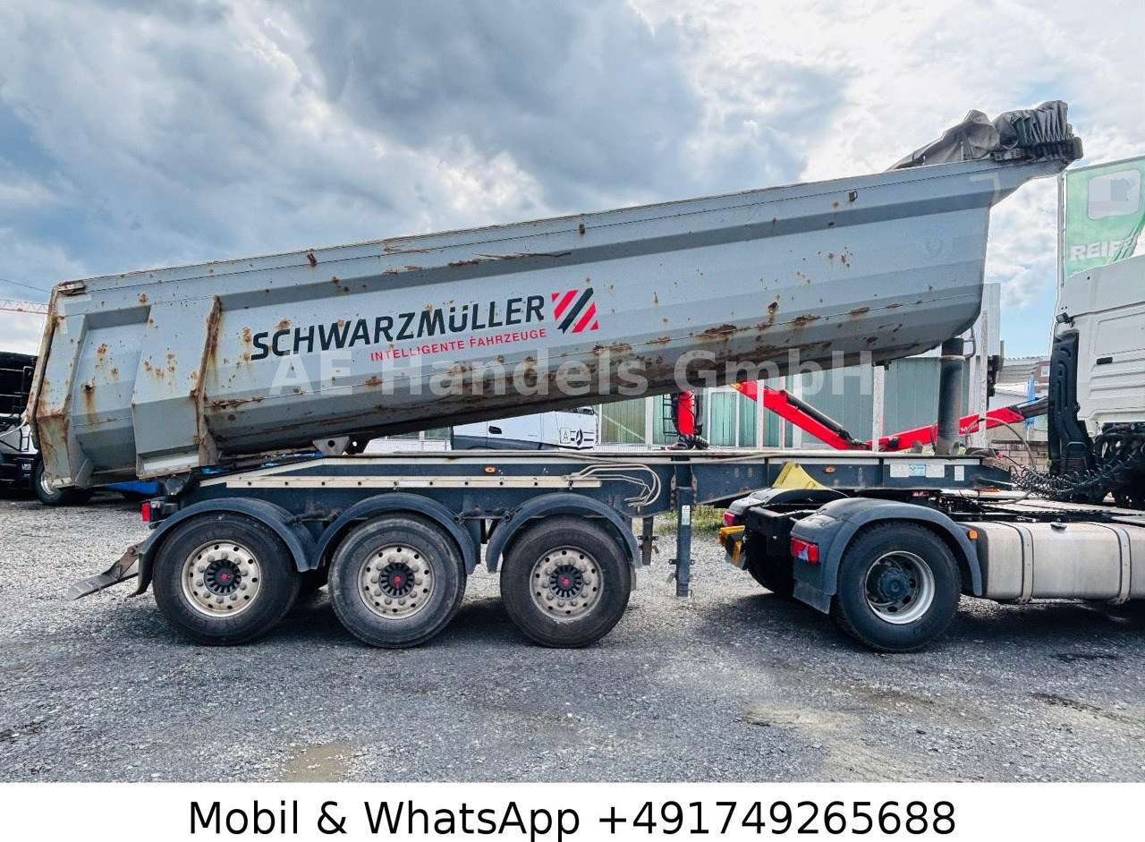 Schwarzmüller SK Stahl *24m³/Hardox/Alcoa/E-Verdeck - Félpótkocsi billenőplatós: 2 kép. Schwarzmüller SK Stahl *24m³/Hardox/Alcoa/E-Verdeck - Félpótkocsi billenőplatós: 2 kép.