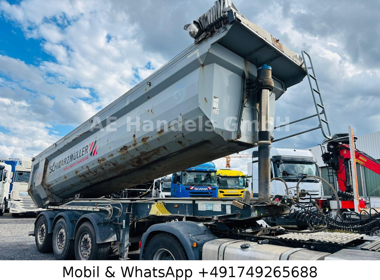 Schwarzmüller SK Stahl *24m³/Hardox/Alcoa/E-Verdeck - Félpótkocsi billenőplatós: 1 kép. Schwarzmüller SK Stahl *24m³/Hardox/Alcoa/E-Verdeck - Félpótkocsi billenőplatós: 1 kép.