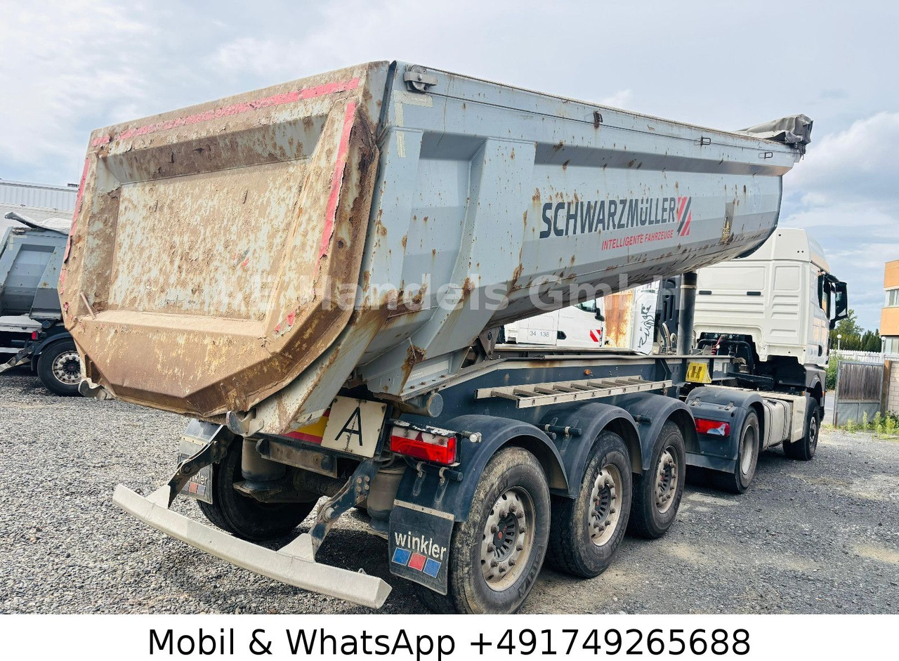 Schwarzmüller SK Stahl *24m³/Hardox/Alcoa/E-Verdeck/Wabco - Félpótkocsi billenőplatós: 3 kép. Schwarzmüller SK Stahl *24m³/Hardox/Alcoa/E-Verdeck/Wabco - Félpótkocsi billenőplatós: 3 kép.
