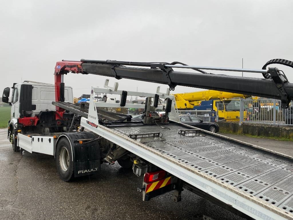 Autószállító teherautó Iveco S WAY480 /FIAULT PF60 +GRUE HMF endommagée: 23 kép.