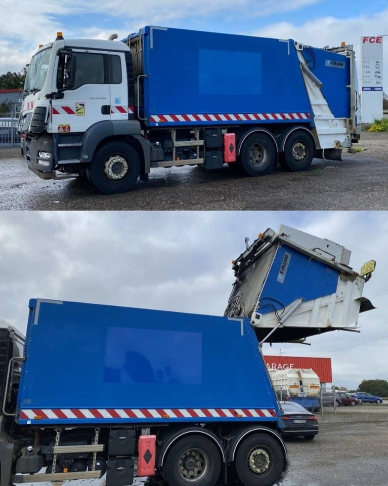 MAN TGS 26.360-6x2 FAUN VR5Z/ZÖLLER endommagé - Szemetesautó: 2 kép. MAN TGS 26.360-6x2 FAUN VR5Z/ZÖLLER endommagé - Szemetesautó: 2 kép.