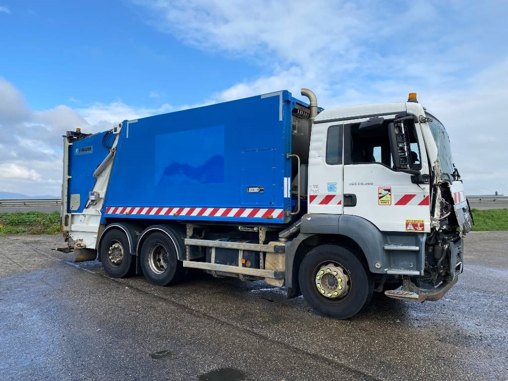 MAN TGS 26.360-6x2 FAUN VR5Z/ZÖLLER endommagé - Szemetesautó: 4 kép. MAN TGS 26.360-6x2 FAUN VR5Z/ZÖLLER endommagé - Szemetesautó: 4 kép.