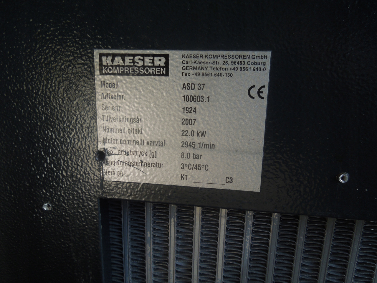 KAESER ASD37 - Légkompresszor: 3 kép. KAESER ASD37 - Légkompresszor: 3 kép.