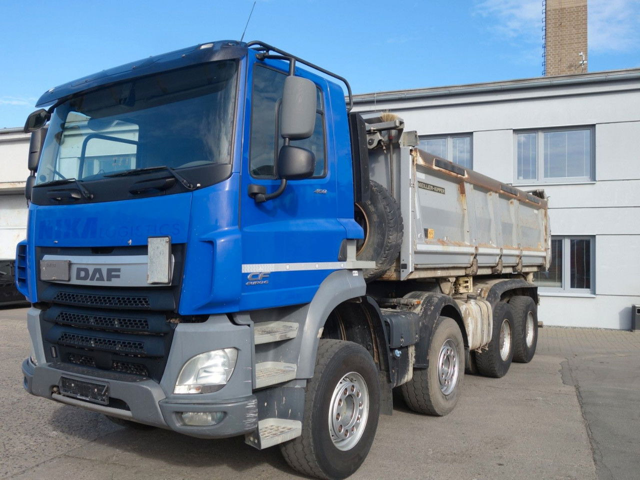 DAF CF 460 8x4, Meiller Kipper, Bordmatic - Billenőplatós teherautó: 1 kép. DAF CF 460 8x4, Meiller Kipper, Bordmatic - Billenőplatós teherautó: 1 kép.