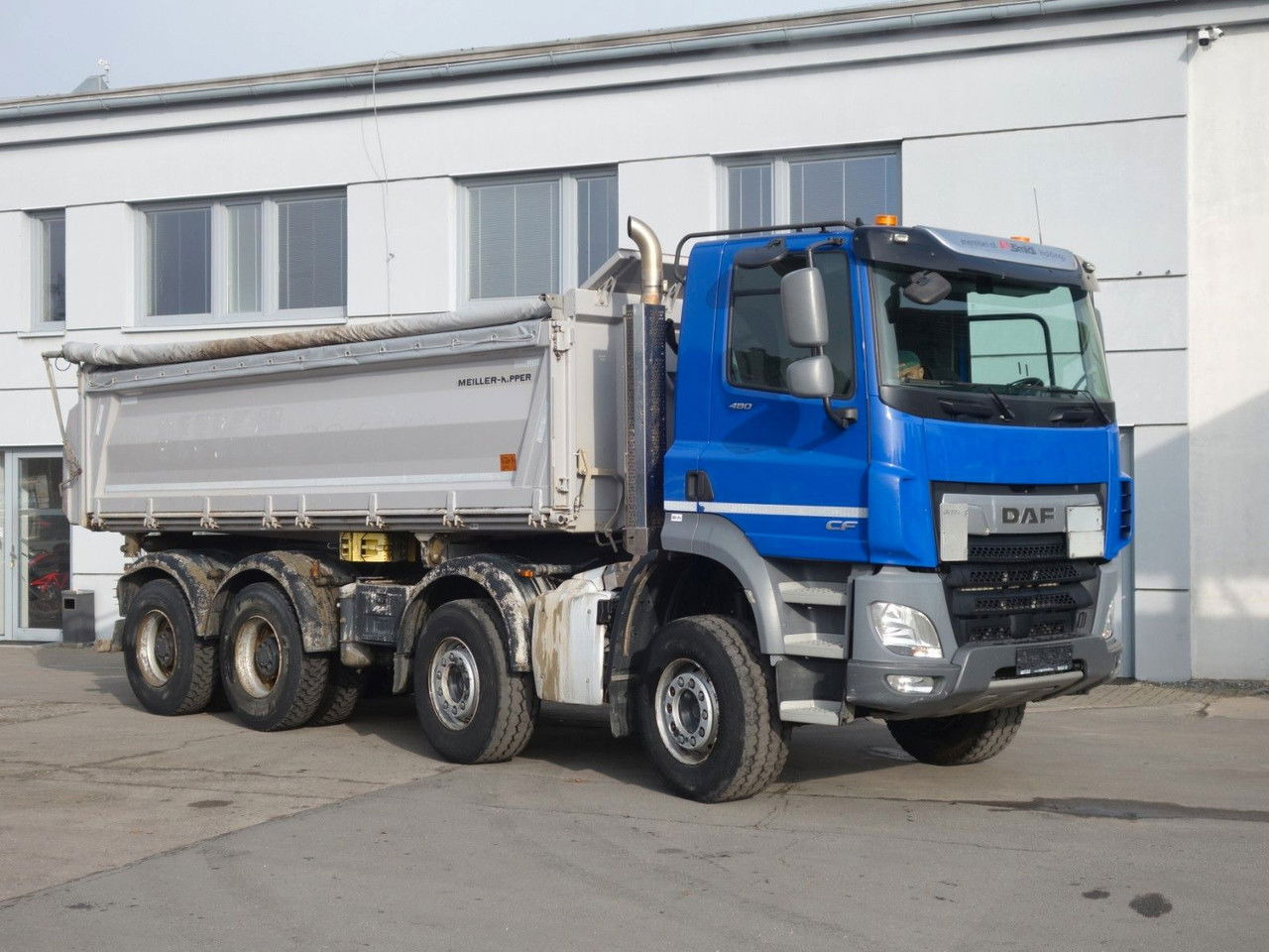 DAF CF 480 8x4, Dreiseiten, Bordmatic Meiller-Kipper - Billenőplatós teherautó: 3 kép. DAF CF 480 8x4, Dreiseiten, Bordmatic Meiller-Kipper - Billenőplatós teherautó: 3 kép.