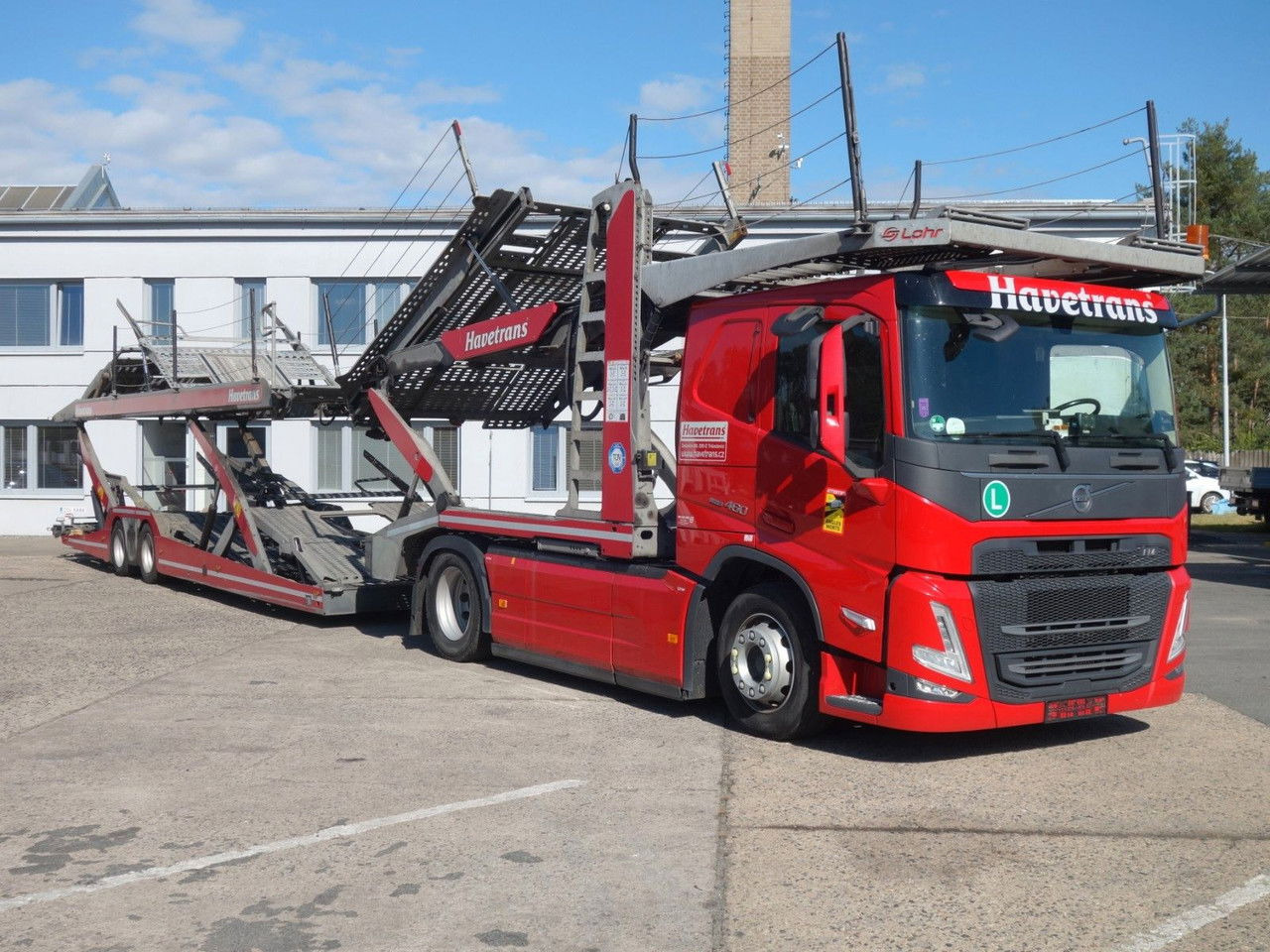 Volvo FM 13 460, mit Euro Lohr 2.53 Wxsyv2 - Autószállító teherautó: 3 kép. Volvo FM 13 460, mit Euro Lohr 2.53 Wxsyv2 - Autószállító teherautó: 3 kép.