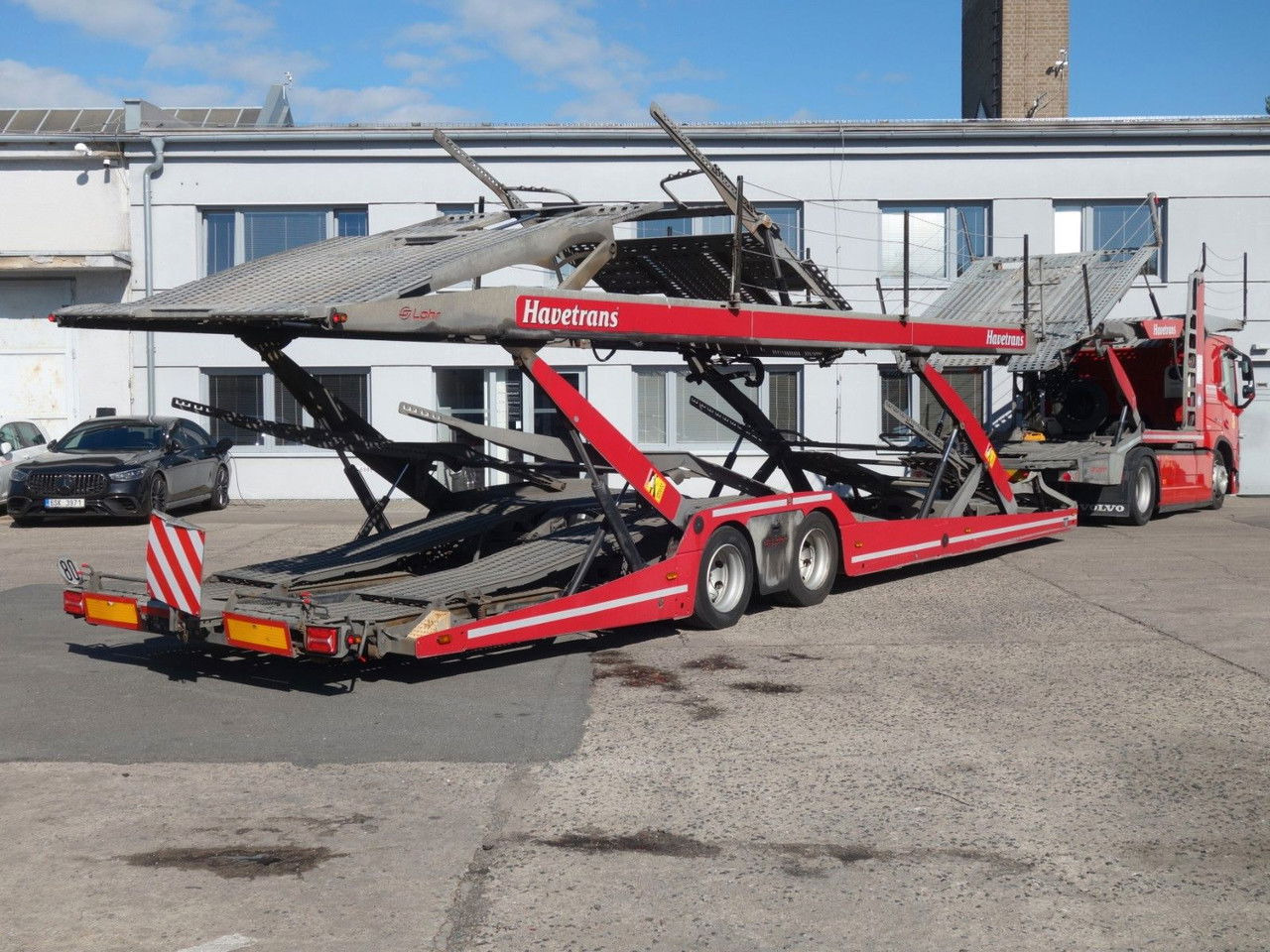 Volvo FM 13 460, mit Euro Lohr 2.53 Wxsyv2 - Autószállító teherautó: 5 kép. Volvo FM 13 460, mit Euro Lohr 2.53 Wxsyv2 - Autószállító teherautó: 5 kép.