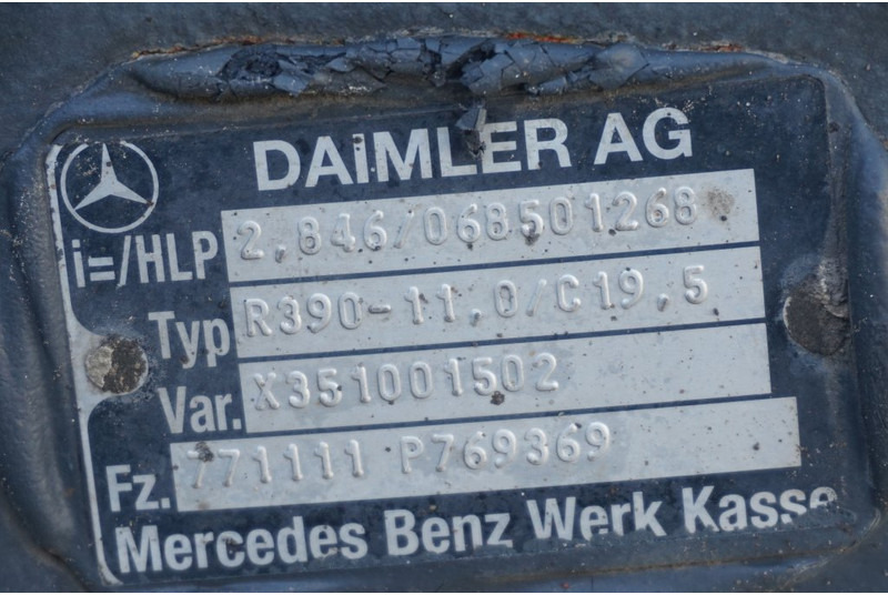 Mercedes-Benz R390-11/C-19.5 37/13 - Hátsó tengely - Teherautó: 4 kép. Mercedes-Benz R390-11/C-19.5 37/13 - Hátsó tengely - Teherautó: 4 kép.