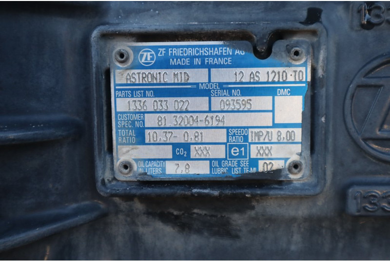 ZF 12AS1210OD TGM - Sebességváltó - Teherautó: 5 kép. ZF 12AS1210OD TGM - Sebességváltó - Teherautó: 5 kép.