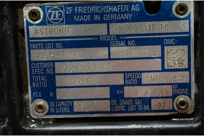 ZF 12AS2130DD TGS 81.32004-6257 - Sebességváltó - Teherautó: 5 kép. ZF 12AS2130DD TGS 81.32004-6257 - Sebességváltó - Teherautó: 5 kép.