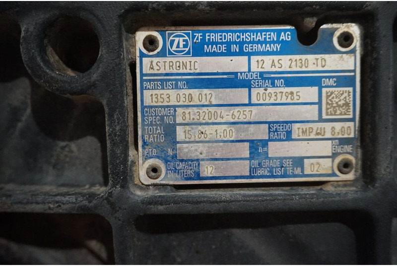 ZF 12AS2130DD TGS 81.32004-6257 - Sebességváltó - Teherautó: 5 kép. ZF 12AS2130DD TGS 81.32004-6257 - Sebességváltó - Teherautó: 5 kép.