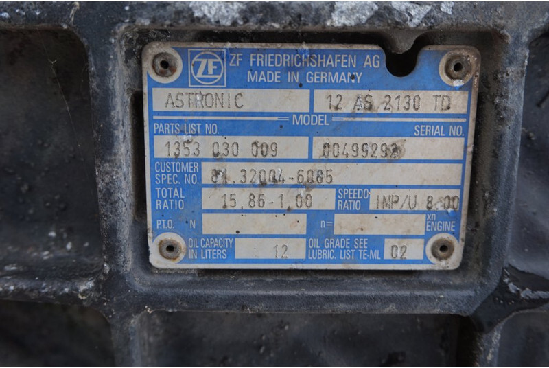 ZF 12AS2130TD TG-X 81.320004-6085 - Sebességváltó - Teherautó: 5 kép. ZF 12AS2130TD TG-X 81.320004-6085 - Sebességváltó - Teherautó: 5 kép.