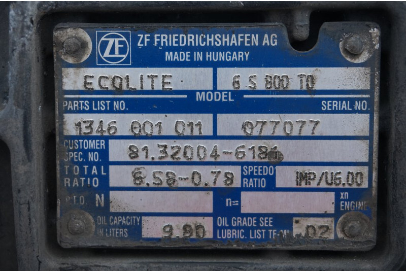 ZF 6S800OD TGL 81.32004-6180 - Sebességváltó - Teherautó: 5 kép. ZF 6S800OD TGL 81.32004-6180 - Sebességváltó - Teherautó: 5 kép.