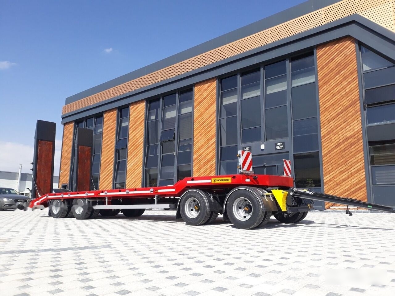 Új Pótkocsi mélybölcsős a következők szállításához nehézgépek Scorpion Trailer SCORPION TRAILER UNUSED 4 AXLE LOWLOADER (MANUFACTURER COMPANY): 11 kép. Új Pótkocsi mélybölcsős a következők szállításához nehézgépek Scorpion Trailer SCORPION TRAILER UNUSED 4 AXLE LOWLOADER (MANUFACTURER COMPANY): 11 kép.