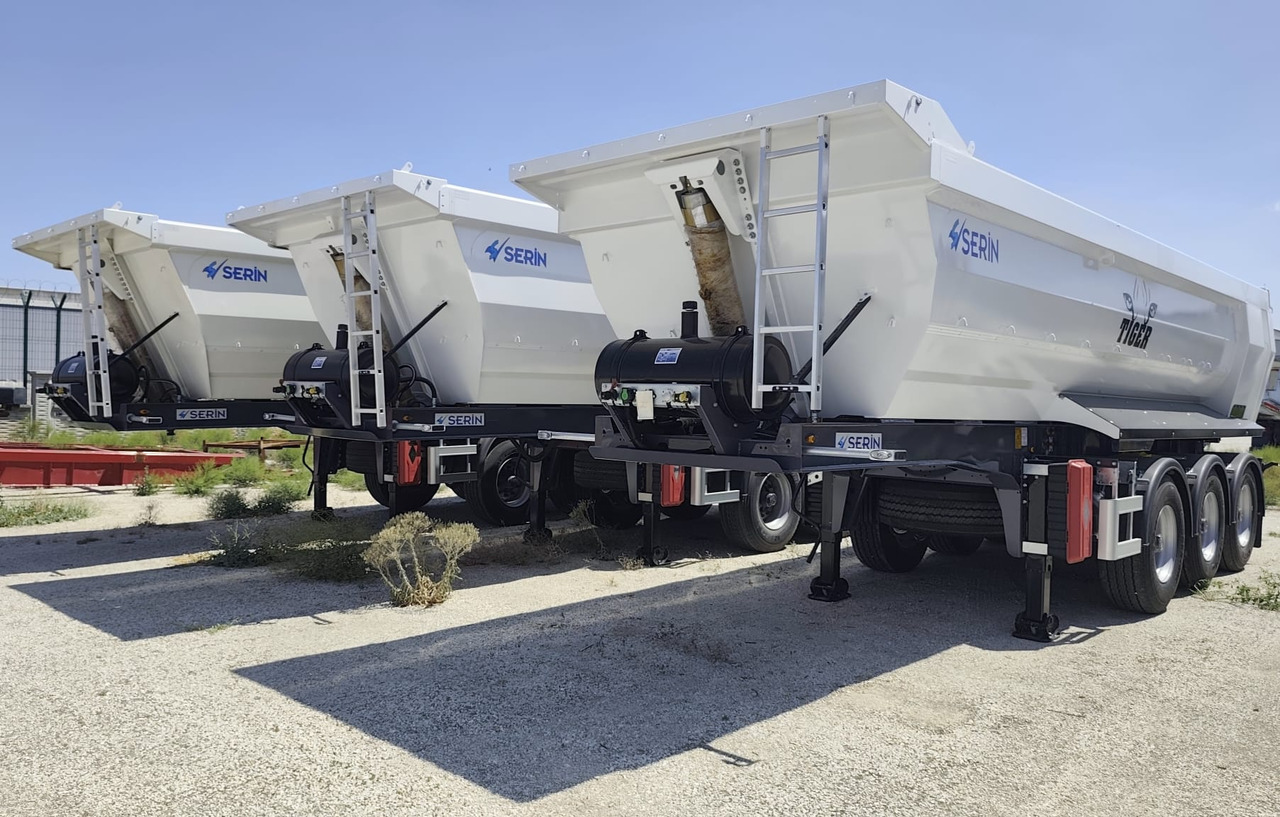 SERIN Tiger HARDOX 28 m³ Tipper Semi-Trailer - Félpótkocsi billenőplatós: 3 kép. SERIN Tiger HARDOX 28 m³ Tipper Semi-Trailer - Félpótkocsi billenőplatós: 3 kép.