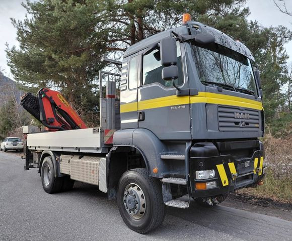 MAN TGA 18.480 4x4, E4, Wechsel, Palfinger PK22002EH - Darus autó: 4 kép. MAN TGA 18.480 4x4, E4, Wechsel, Palfinger PK22002EH - Darus autó: 4 kép.