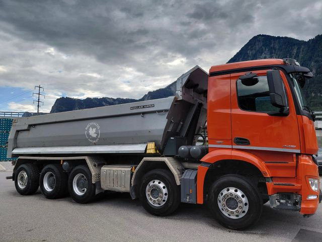 Mercedes-Benz Arocs 4451 10x4, E6, Meiller Dumper, Retarder - Billenőplatós teherautó: 5 kép. Mercedes-Benz Arocs 4451 10x4, E6, Meiller Dumper, Retarder - Billenőplatós teherautó: 5 kép.