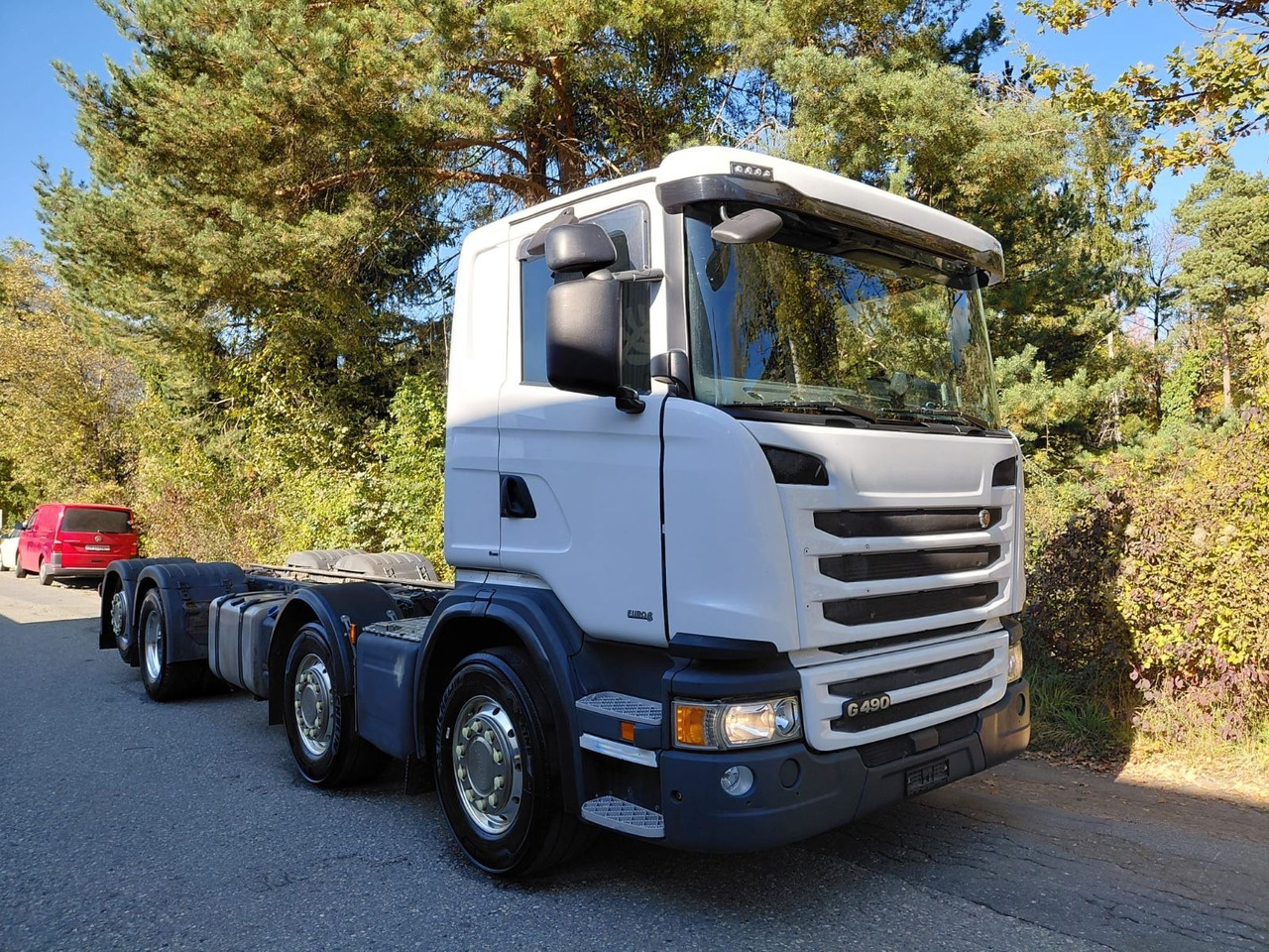 Scania G490 8x2, ADR, Retarder, Opticruise, Fahrgestell - Alvaz teherautó: 1 kép. Scania G490 8x2, ADR, Retarder, Opticruise, Fahrgestell - Alvaz teherautó: 1 kép.