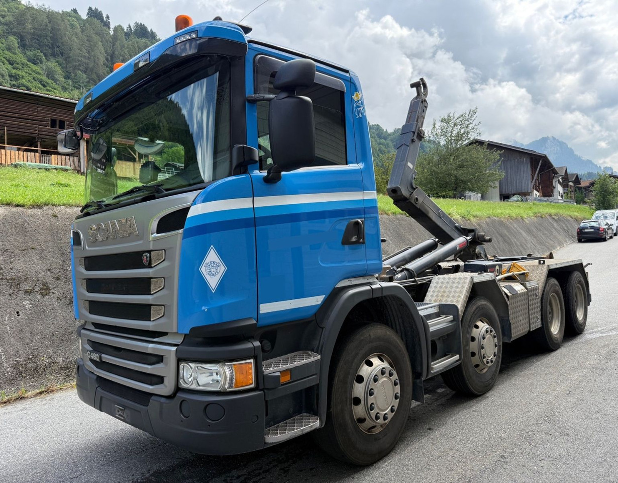 Scania G490 CB 8x4, E6, Retarder, Hiab Multilift 21ton - Horgos rakodó teherautó: 1 kép. Scania G490 CB 8x4, E6, Retarder, Hiab Multilift 21ton - Horgos rakodó teherautó: 1 kép.