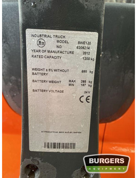 BT SWE120 - Emelőtargoncá: 5 kép. BT SWE120 - Emelőtargoncá: 5 kép.