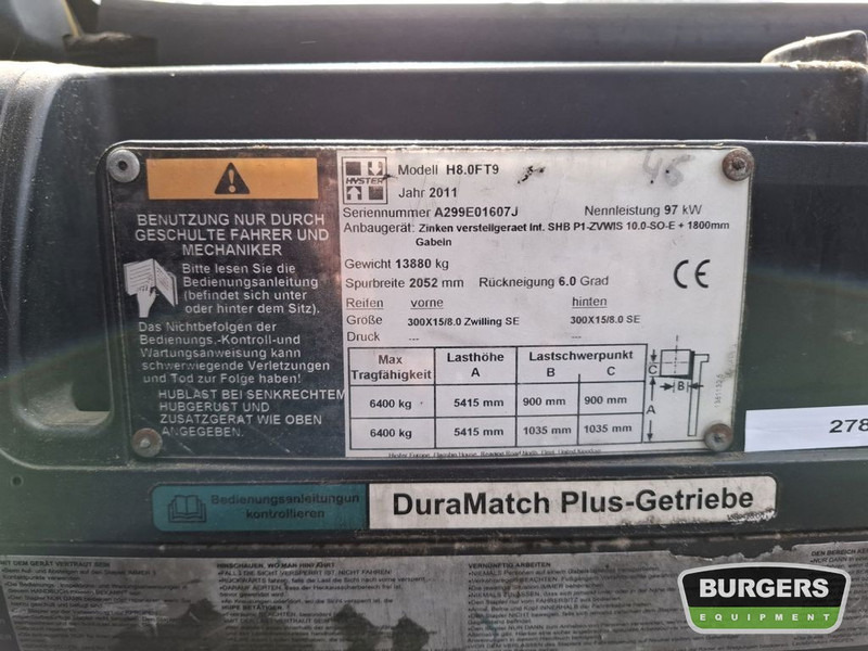 Hyster H8.0FT-9 - Gázüzemű targonca: 5 kép. Hyster H8.0FT-9 - Gázüzemű targonca: 5 kép.