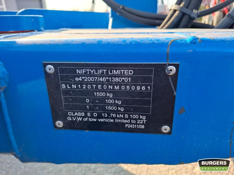 Niftylift 120TE - Emelőkosaras utánfutó: 5 kép. Niftylift 120TE - Emelőkosaras utánfutó: 5 kép.
