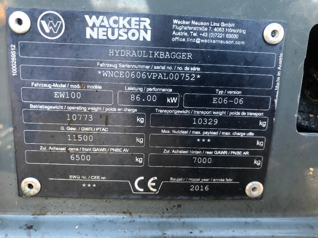 Wacker Neuson EW100 Dismantled: only spare parts - Gumikerekes kotró: 5 kép. Wacker Neuson EW100 Dismantled: only spare parts - Gumikerekes kotró: 5 kép.