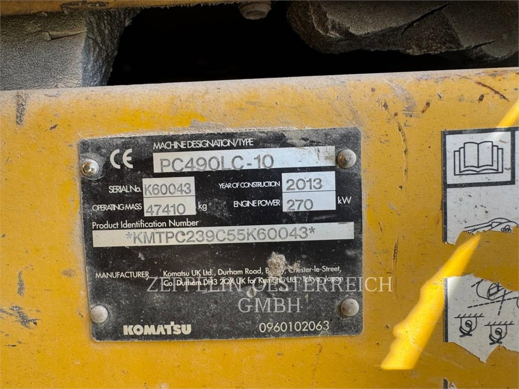 Komatsu PC490LC-10 - Lánctalpas kotró: 4 kép. Komatsu PC490LC-10 - Lánctalpas kotró: 4 kép.