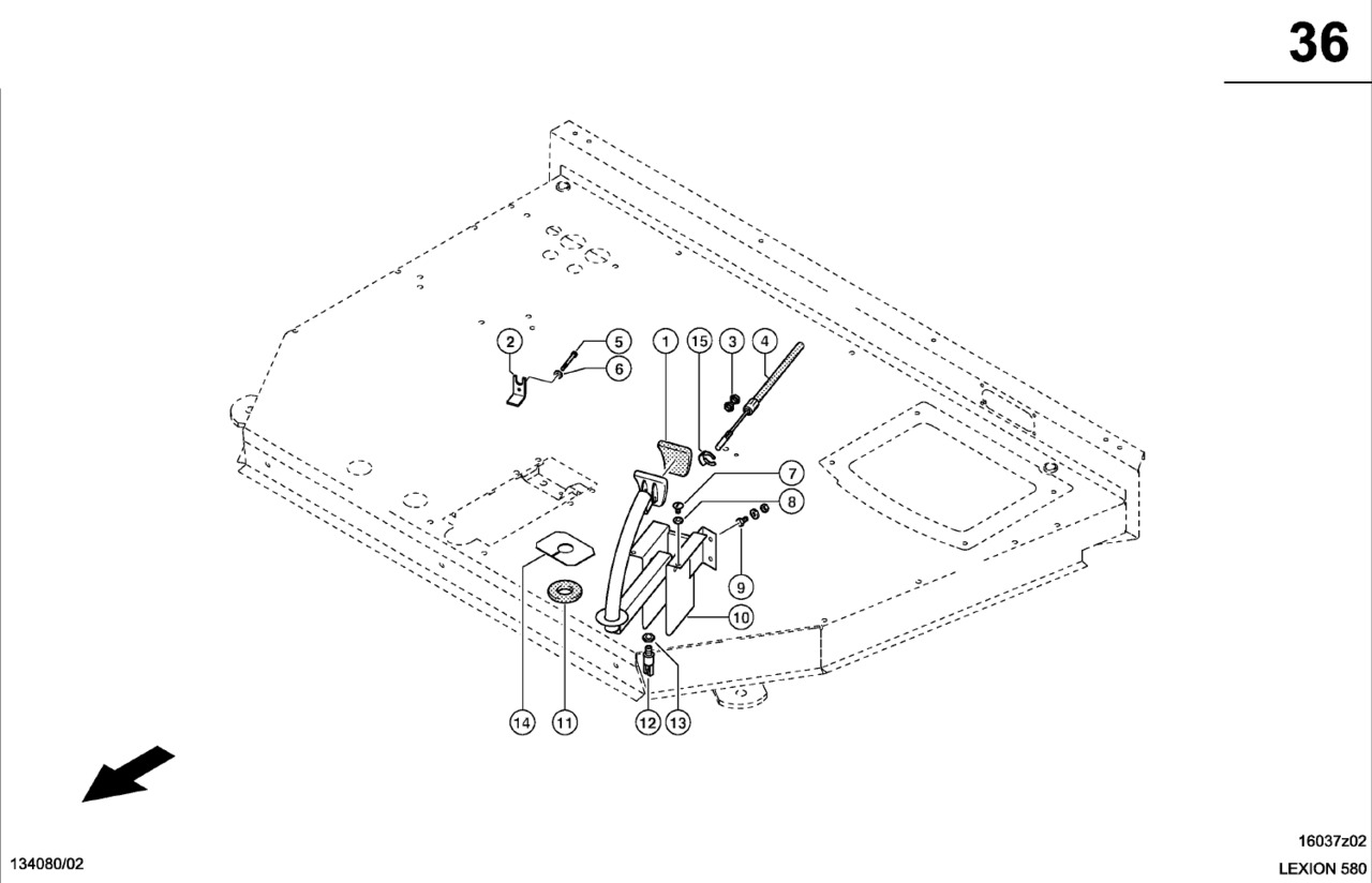 Claas Lexion 580 CIĘGNO BOWDENA 0007347512 (Hamulec postojowy) - Fék alkatrészek - Kombájn: 1 kép. Claas Lexion 580 CIĘGNO BOWDENA 0007347512 (Hamulec postojowy) - Fék alkatrészek - Kombájn: 1 kép.