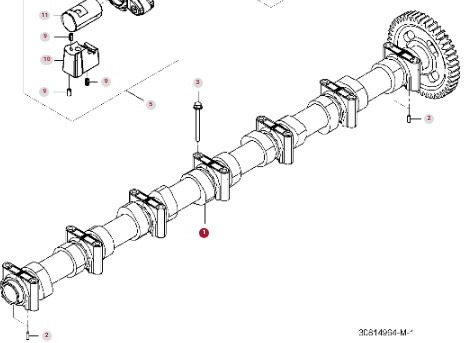 Fendt 936 Gen 7 Silnik D1556LE523 Wałek Rozrządu H218PF150298B CZĘŚCI - Vezérműtengely - Mezőgazdasági gépek: 1 kép. Fendt 936 Gen 7 Silnik D1556LE523 Wałek Rozrządu H218PF150298B CZĘŚCI - Vezérműtengely - Mezőgazdasági gépek: 1 kép.