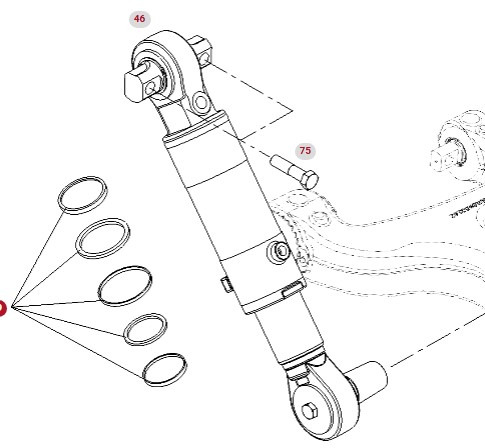 Fendt Vario 1038 1042 1046 1050 GEN 3 Siłownik Cylinder Sprężyny E530300050020 - Felfüggesztés - Mezőgazdasági gépek: 1 kép. Fendt Vario 1038 1042 1046 1050 GEN 3 Siłownik Cylinder Sprężyny E530300050020 - Felfüggesztés - Mezőgazdasági gépek: 1 kép.