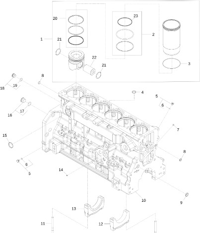 John Deere 9470RX - Zespół bloku krótkiego DZ112023 (Silnik) - Motorblokk - Traktor: 1 kép. John Deere 9470RX - Zespół bloku krótkiego DZ112023 (Silnik) - Motorblokk - Traktor: 1 kép.