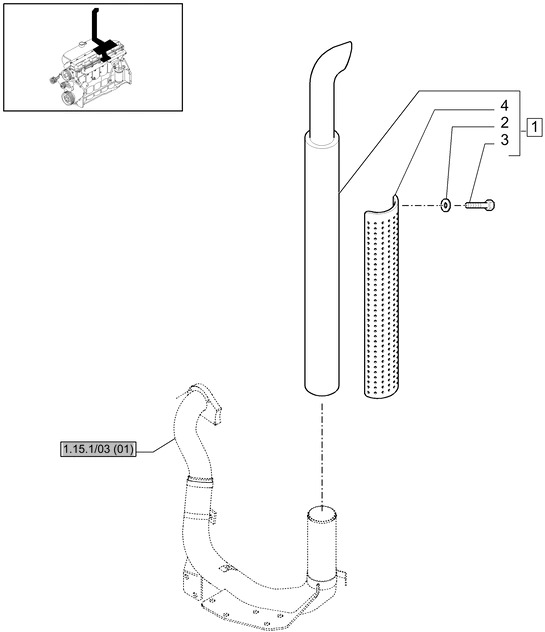 New Holland T6010 Tłumik 87324753 - Hangtompító - Traktor: 1 kép. New Holland T6010 Tłumik 87324753 - Hangtompító - Traktor: 1 kép.