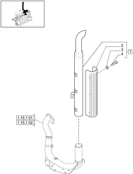 New Holland T6010 Tłumik 87324758 - Hangtompító - Traktor: 1 kép. New Holland T6010 Tłumik 87324758 - Hangtompító - Traktor: 1 kép.