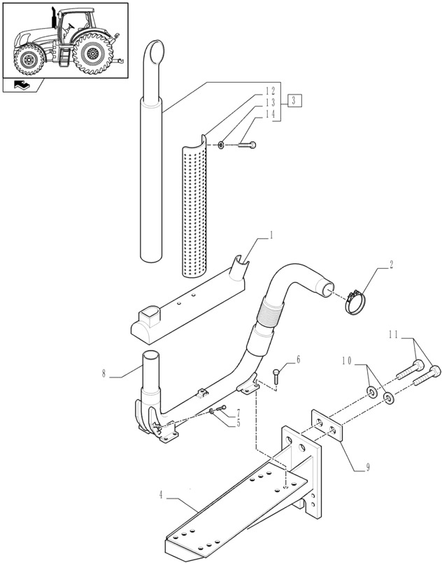 New Holland T6010 Tłumik 87356795 - Hangtompító - Traktor: 1 kép. New Holland T6010 Tłumik 87356795 - Hangtompító - Traktor: 1 kép.