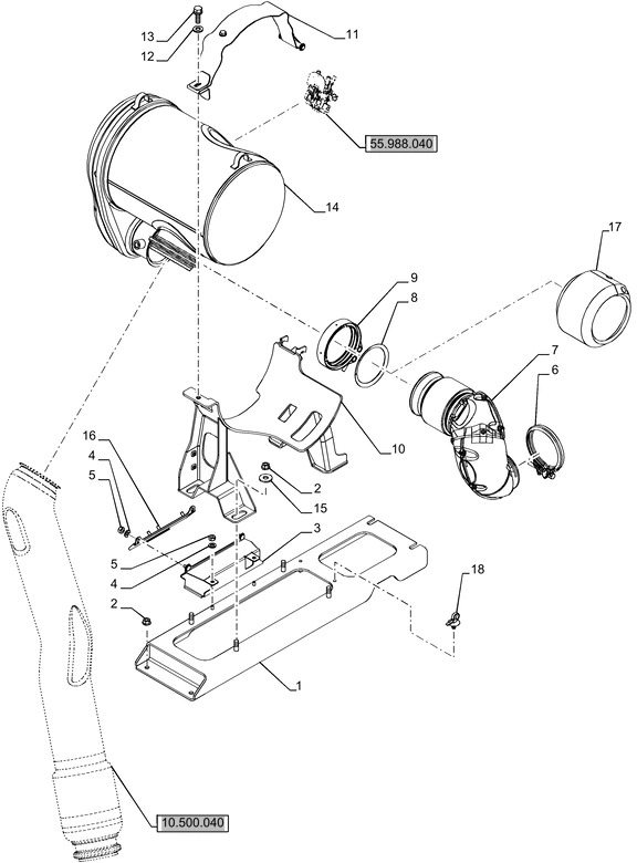 New Holland T6070 Tłumik muffler doc cluster 9.5x3.3 hp 47536446 - Hangtompító - Traktor: 1 kép. New Holland T6070 Tłumik muffler doc cluster 9.5x3.3 hp 47536446 - Hangtompító - Traktor: 1 kép.