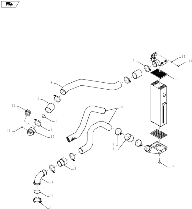 New Holland T6090 T7230 Chlodnica posrednia 84336271 - Köztes hűtő - Traktor: 1 kép. New Holland T6090 T7230 Chlodnica posrednia 84336271 - Köztes hűtő - Traktor: 1 kép.
